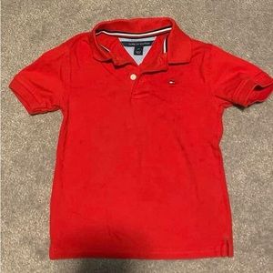 Tommy Hilfiger size 2t baby red polo short sleeve dress shirt